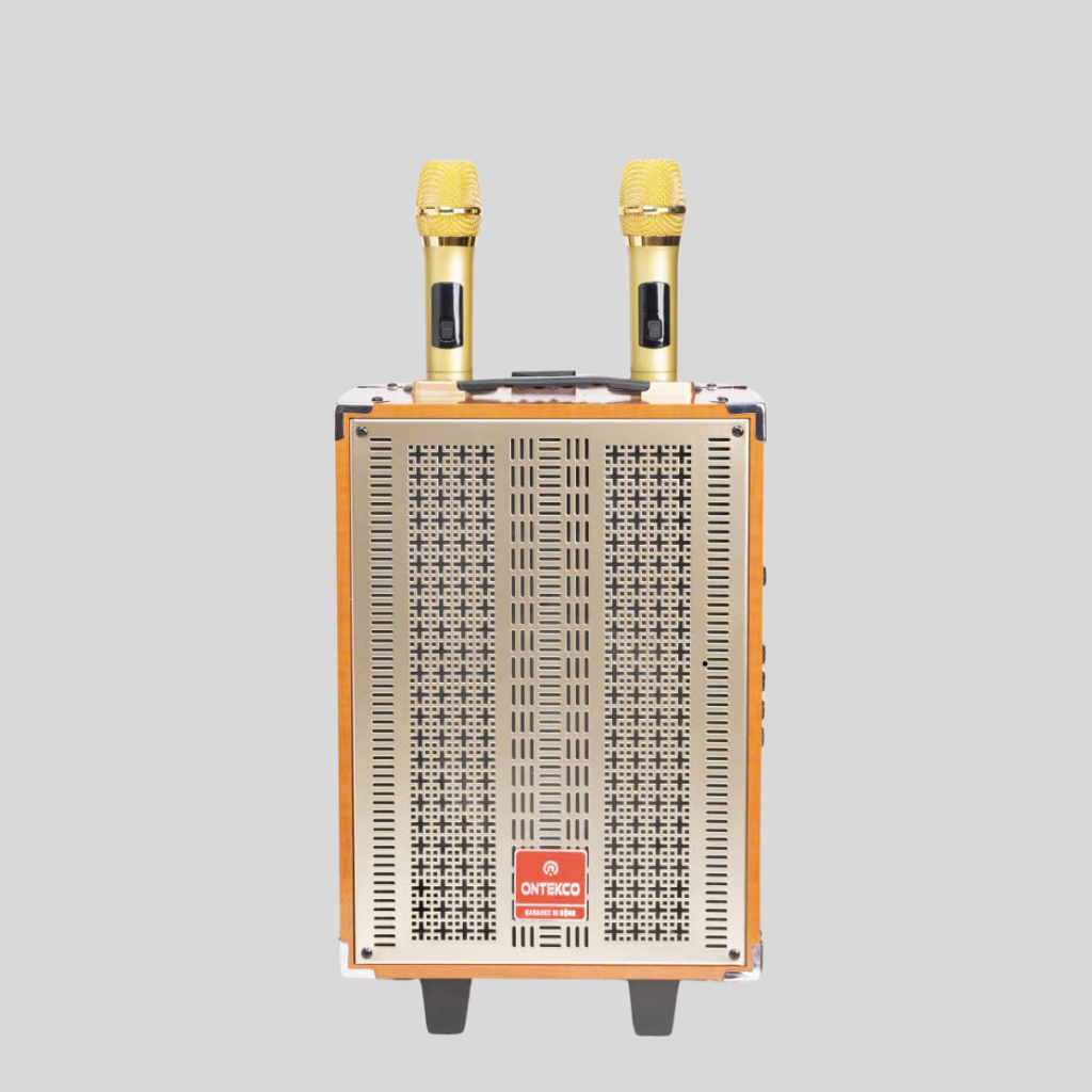 Loa kéo gỗ hát karaoke ONTEKCO 8002 Gold Bass 20cm 10 Mặt trước loa kéo karaoke Ontekco 8002