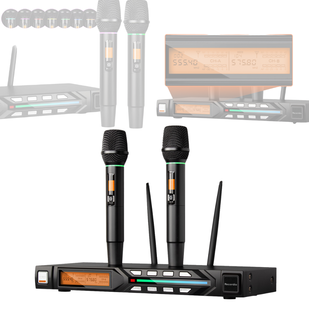 Micro đầu thu ONTEKCO U8 Pro-UHF 4 micro khong day 49