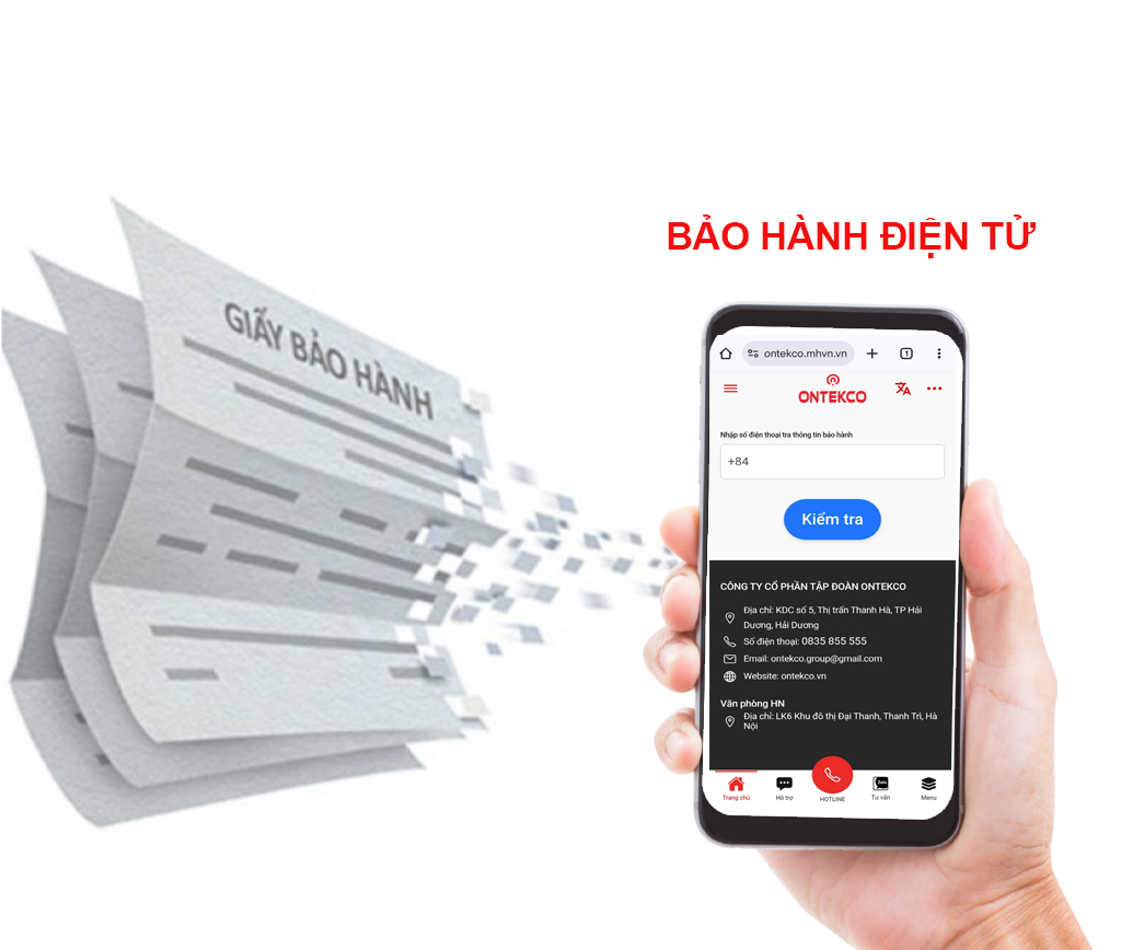 04 bước Phân Biệt Hàng Chính Hãng ONTEKCO Phân Phối – Bảo Vệ Người Tiêu Dùng Trước Hàng Giả, Hàng Nhái 1 BAO HANH DIEN TU ONTEKCO