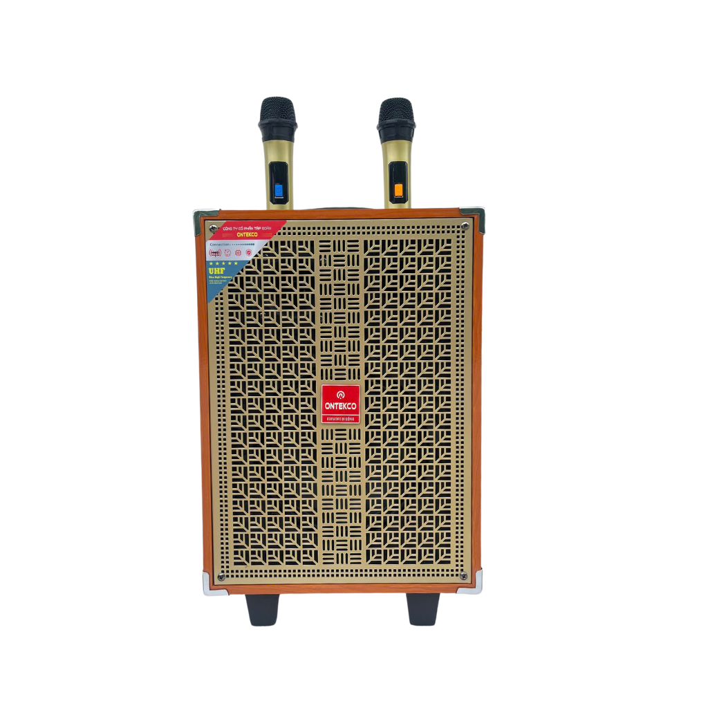 Loa xách tay karaoke ontekco 8002S,bass 20 kèm 2 micro 1 Thiet ke chua co ten 2