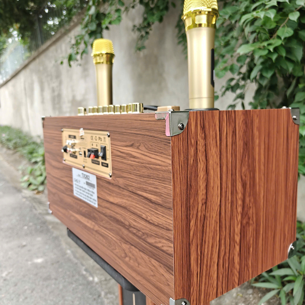 Loa xách tay karaoke Ontekco TX262- 2 bass 16-2 treble-kèm 2 micro không dây 3 Thiet ke chua co ten 14