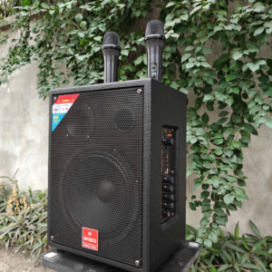 Loa xách tay karaoke ontekco TK-V2 Black kèm 2 micro 18 3 2