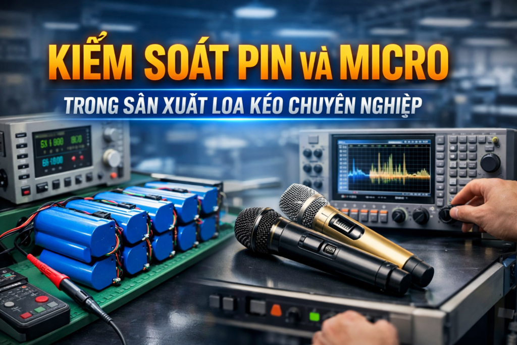 Kiểm Soát Pin Và Micro Trong Sản Xuất Loa Kéo Chuyên Nghiệp 2 Kiểm Soát Pin Và Micro Trong Sản Xuất Loa Kéo Chuyên Nghiệp